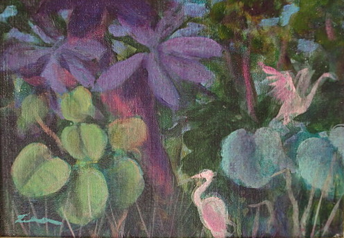 "Jungle" oil on canvas, by Gustav Likan