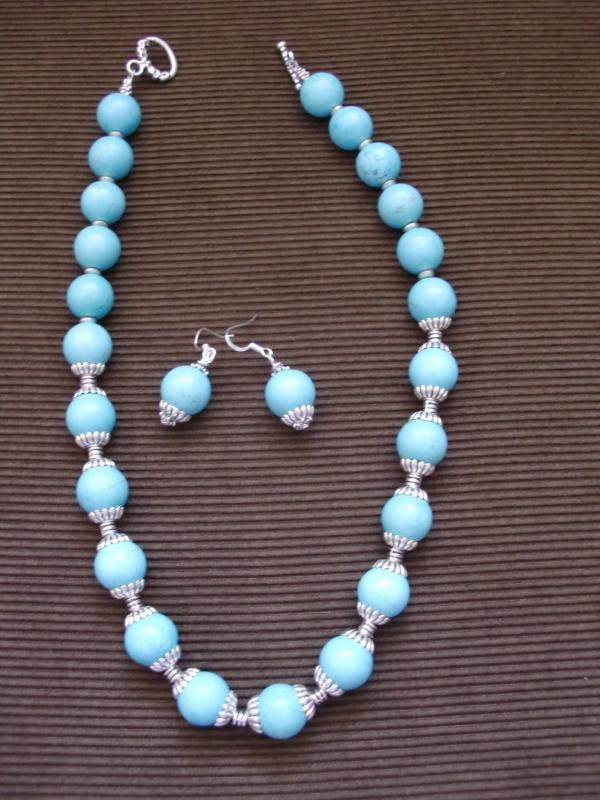 Blue Necklace & Earrings set