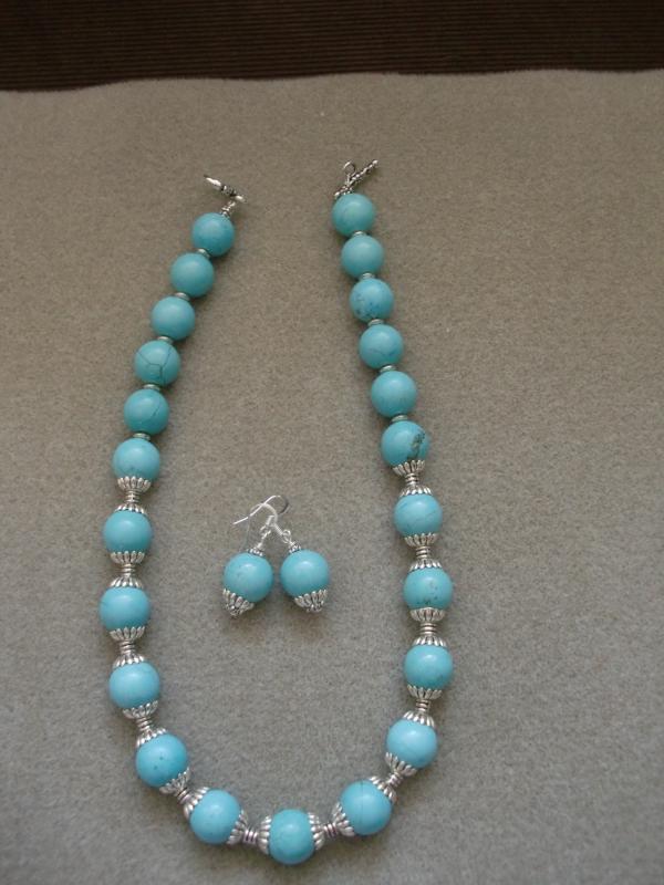 Skyblue Necklace and Earrings Set