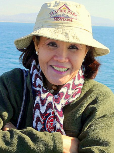 Virgie with Montana Hat-2009 whale watching