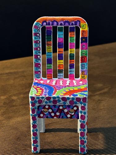 Virginia Wommack's Painted Miniature Chairs