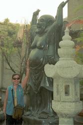 Virgie Rubbing the Belly of the Buddah